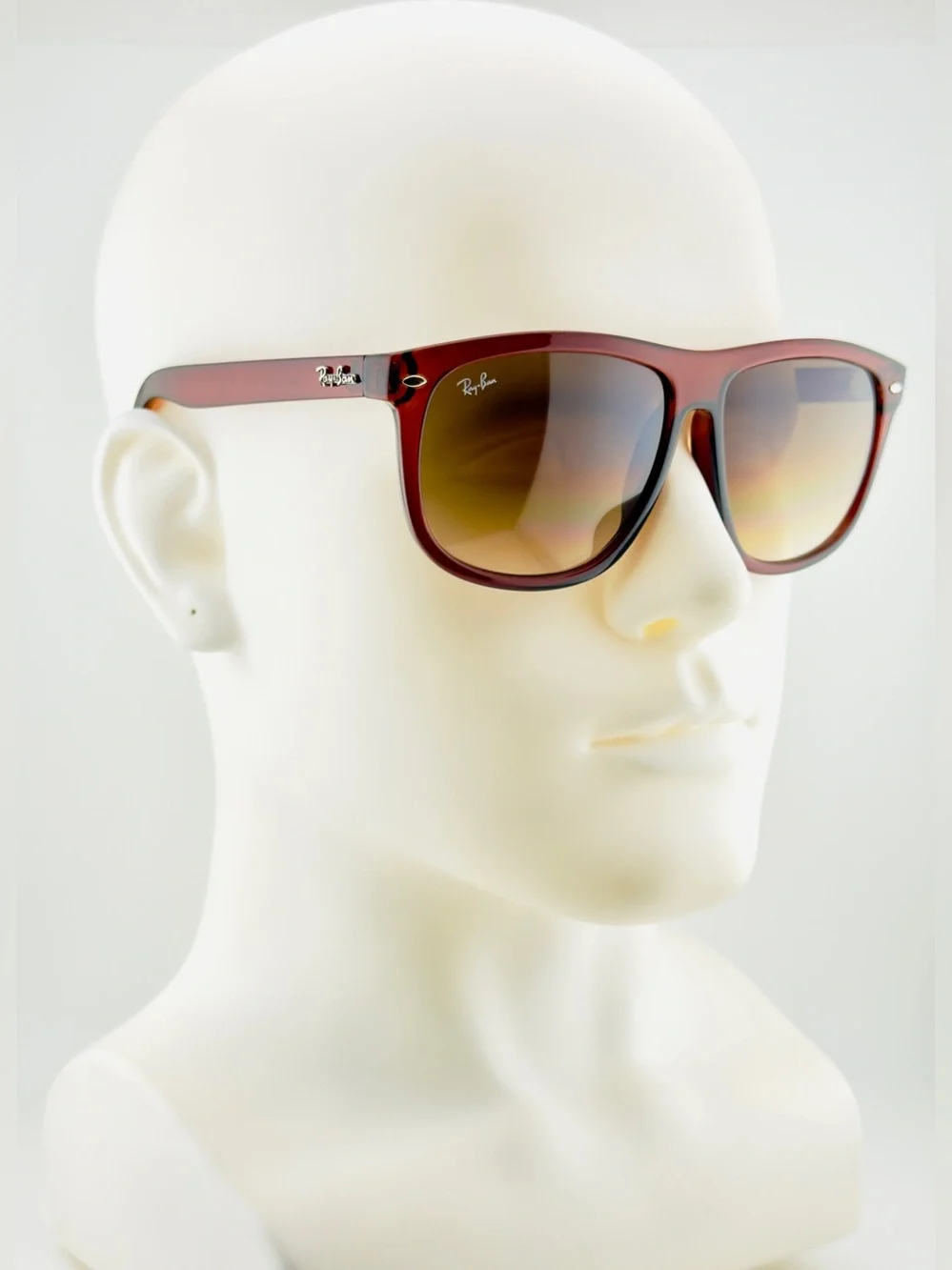 Ray-Ban Boyfriend Sunglasses RB4147 Oversized 65mm Brown Frame Gradient Lenses